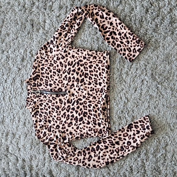 Sommer ray | cheetah print turtleneck womens crop top super soft - Picture 11 of 11